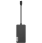 Lenovo USB-C 7-en-1 Hub de Viaje Gris Hierro, HDMI 4K, 3x USB-A, SD/TF, Carga USB-C, Plug & Play - Miniatura 2