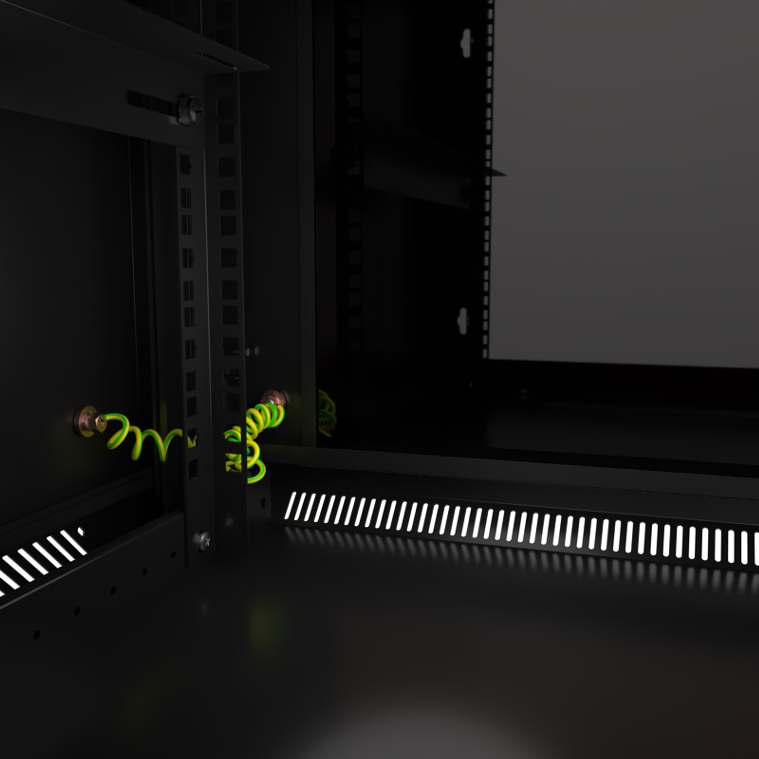 Nexxt Professional NPC-F12U66B, Armario Fijo de Pared, 12U, Semi-Desmontable SKD, para Redes y Telecomunicaciones, con Ventilación y Cerradura 3