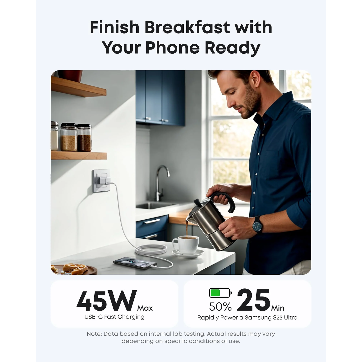 Anker A2692L21, Cargador Nano, 45W, USB-C, PD, PPS, GaN, Blanco 5