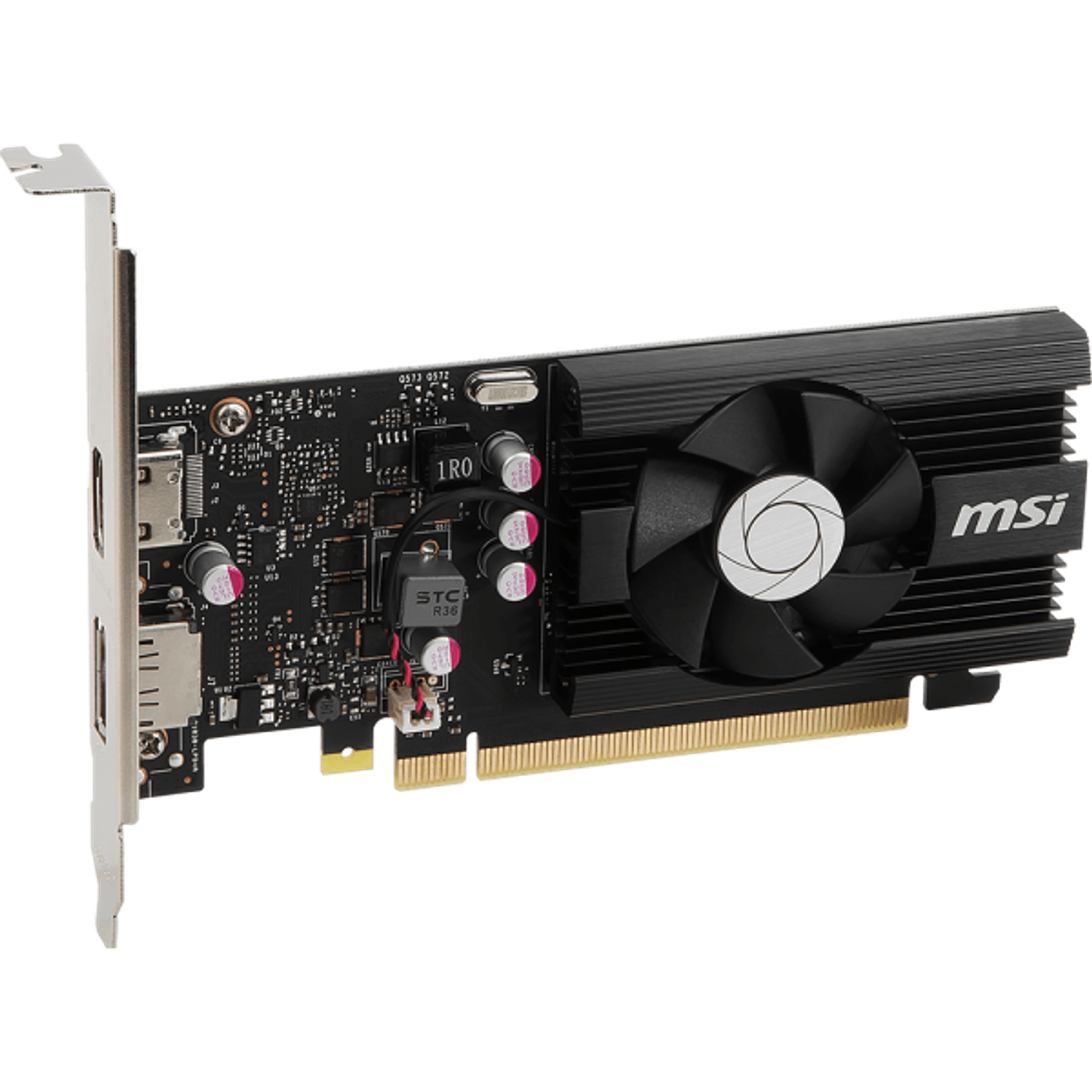 MSI NVIDIA GeForce GT 1030 4GB DDR4 Tarjeta Gráfica de Perfil Bajo, Juegos PC, Edición Video HD, Componentes MIL-STD-810, Overclock MSI Afterburner 3