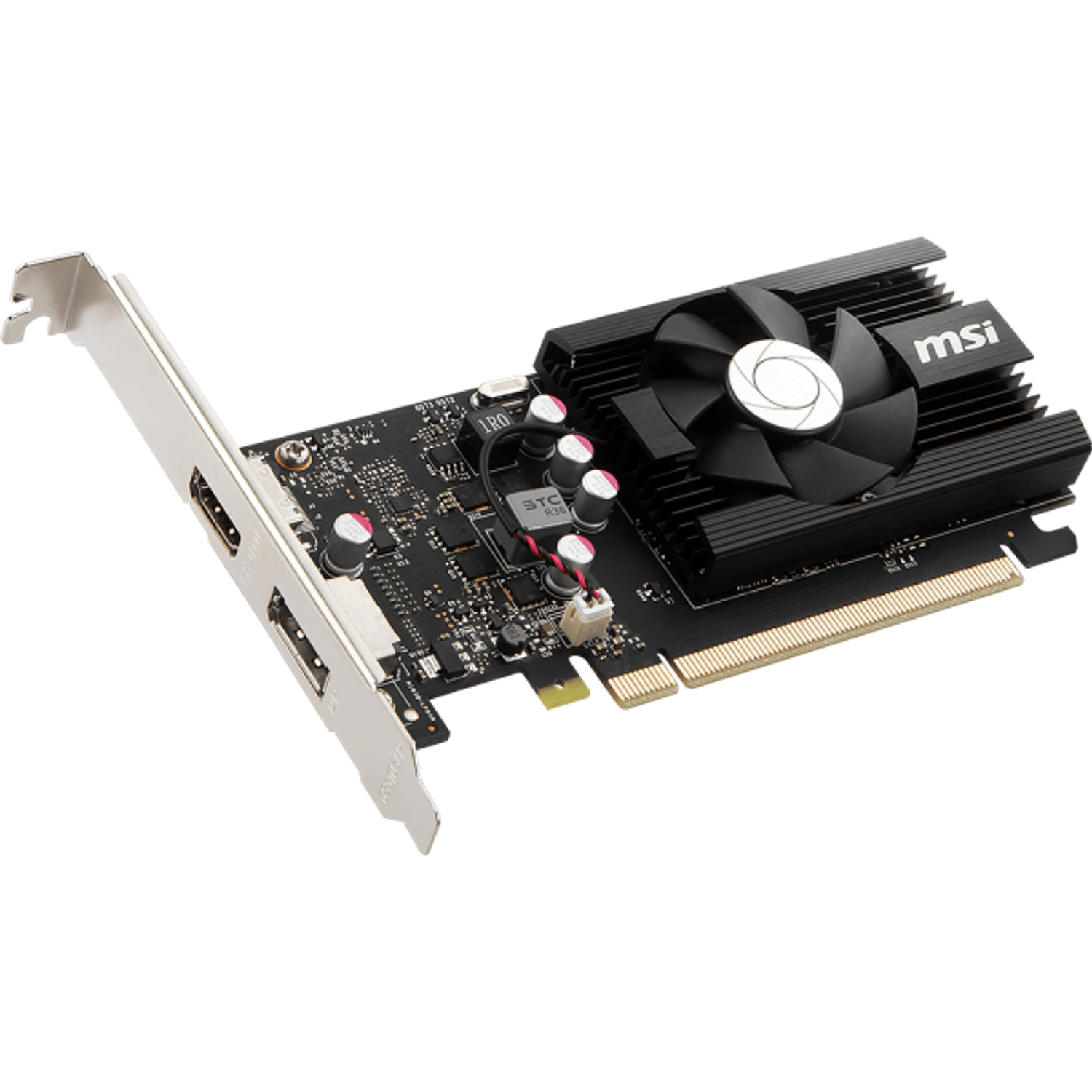 MSI NVIDIA GeForce GT 1030 4GB DDR4 Tarjeta Gráfica de Perfil Bajo, Juegos PC, Edición Video HD, Componentes MIL-STD-810, Overclock MSI Afterburner 4