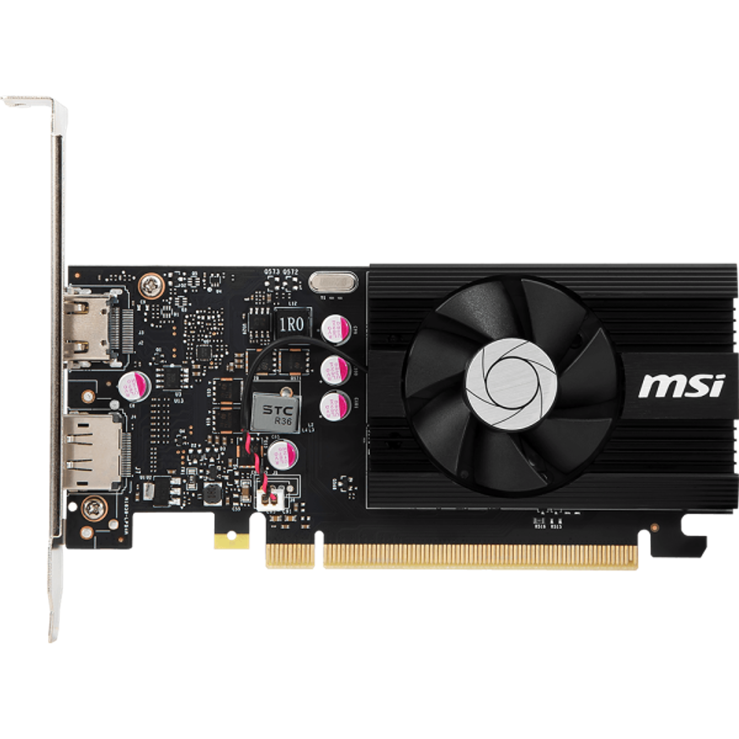 MSI NVIDIA GeForce GT 1030 4GB DDR4 Tarjeta Gráfica de Perfil Bajo, Juegos PC, Edición Video HD, Componentes MIL-STD-810, Overclock MSI Afterburner 2