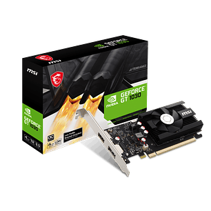 MSI NVIDIA GeForce GT 1030 4GB DDR4 Tarjeta Gráfica de Perfil Bajo, Juegos PC, Edición Video HD, Componentes MIL-STD-810, Overclock MSI Afterburner