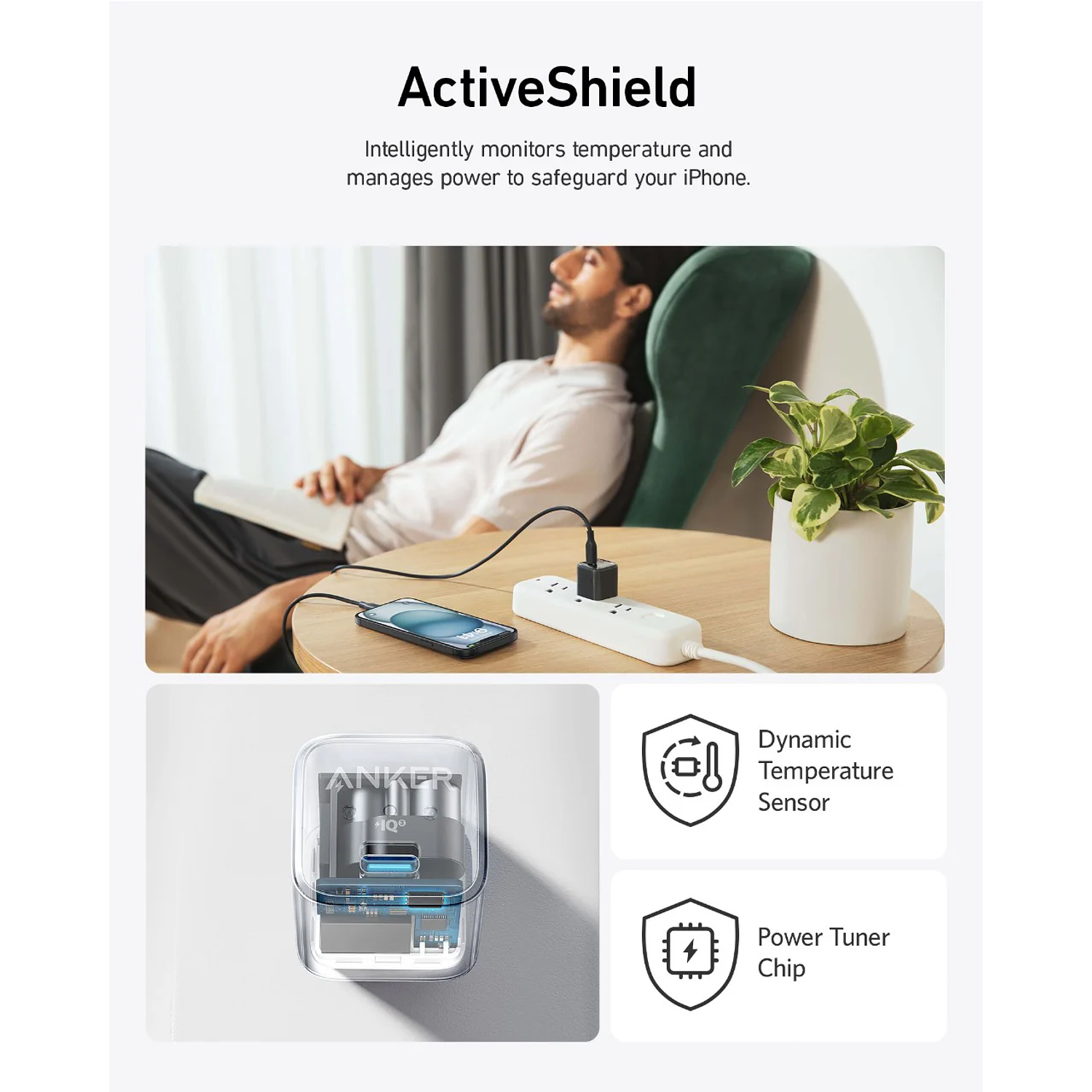 Anker Nano Cargador USB-C 20W Power Delivery, Compacto y Rápido para iPhone, iPad, Galaxy y Pixel 5