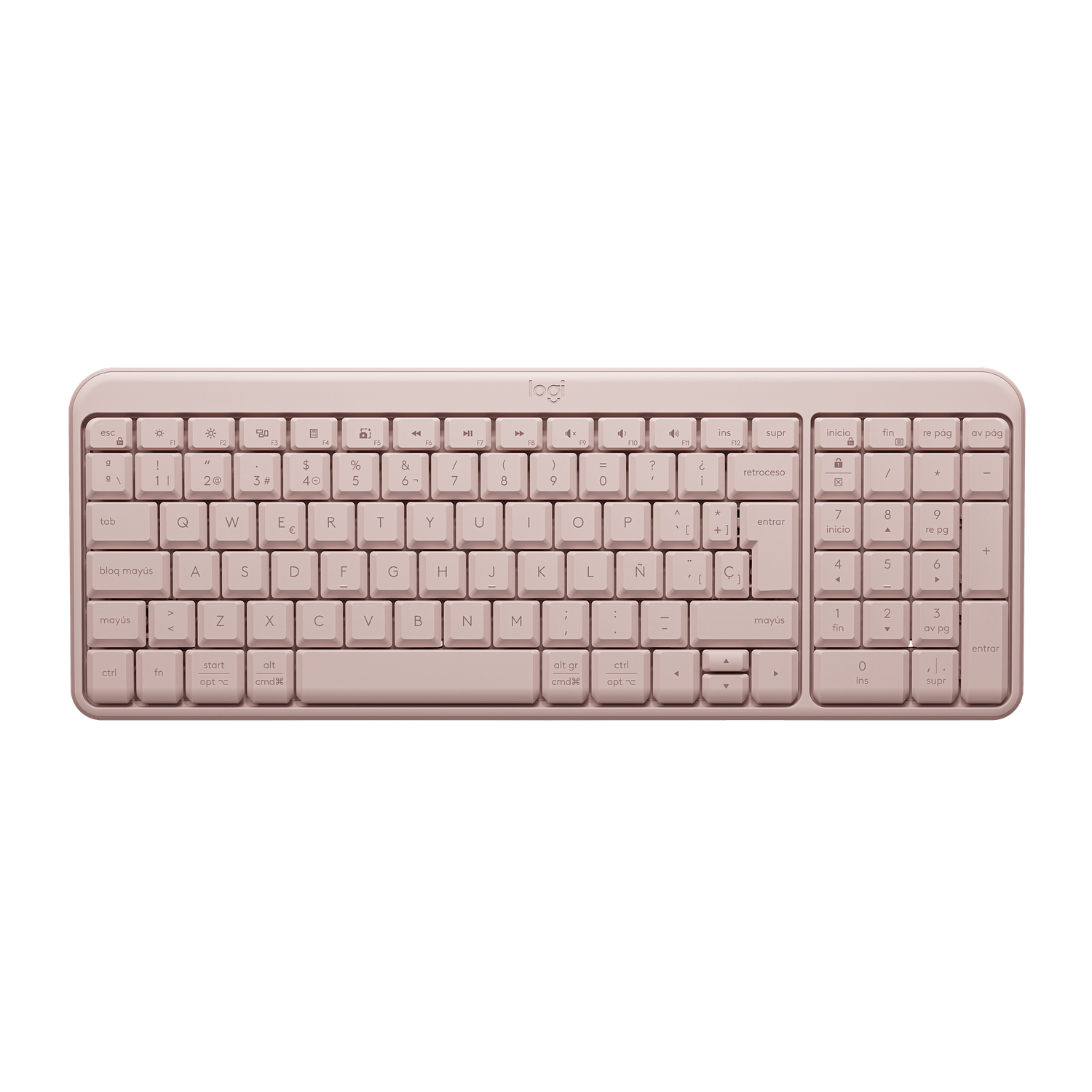 Logitech K250, Teclado Inalámbrico Compacto, Bluetooth, USB, Rosa 1