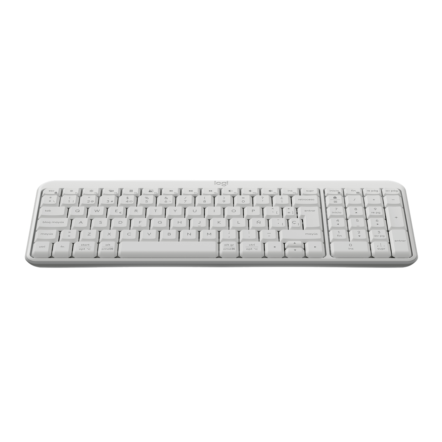 Logitech K250 Teclado Inalámbrico Compacto Bluetooth, USB, Blanco 2