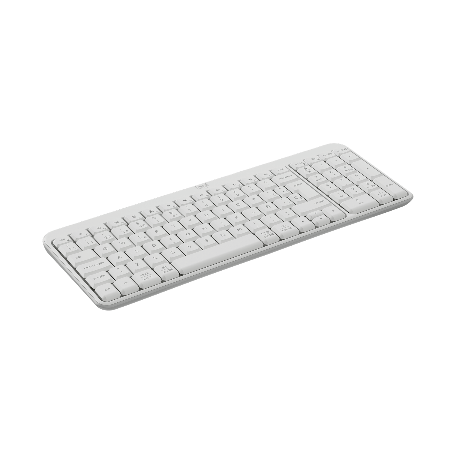 Logitech K250 Teclado Inalámbrico Compacto Bluetooth, USB, Blanco 4