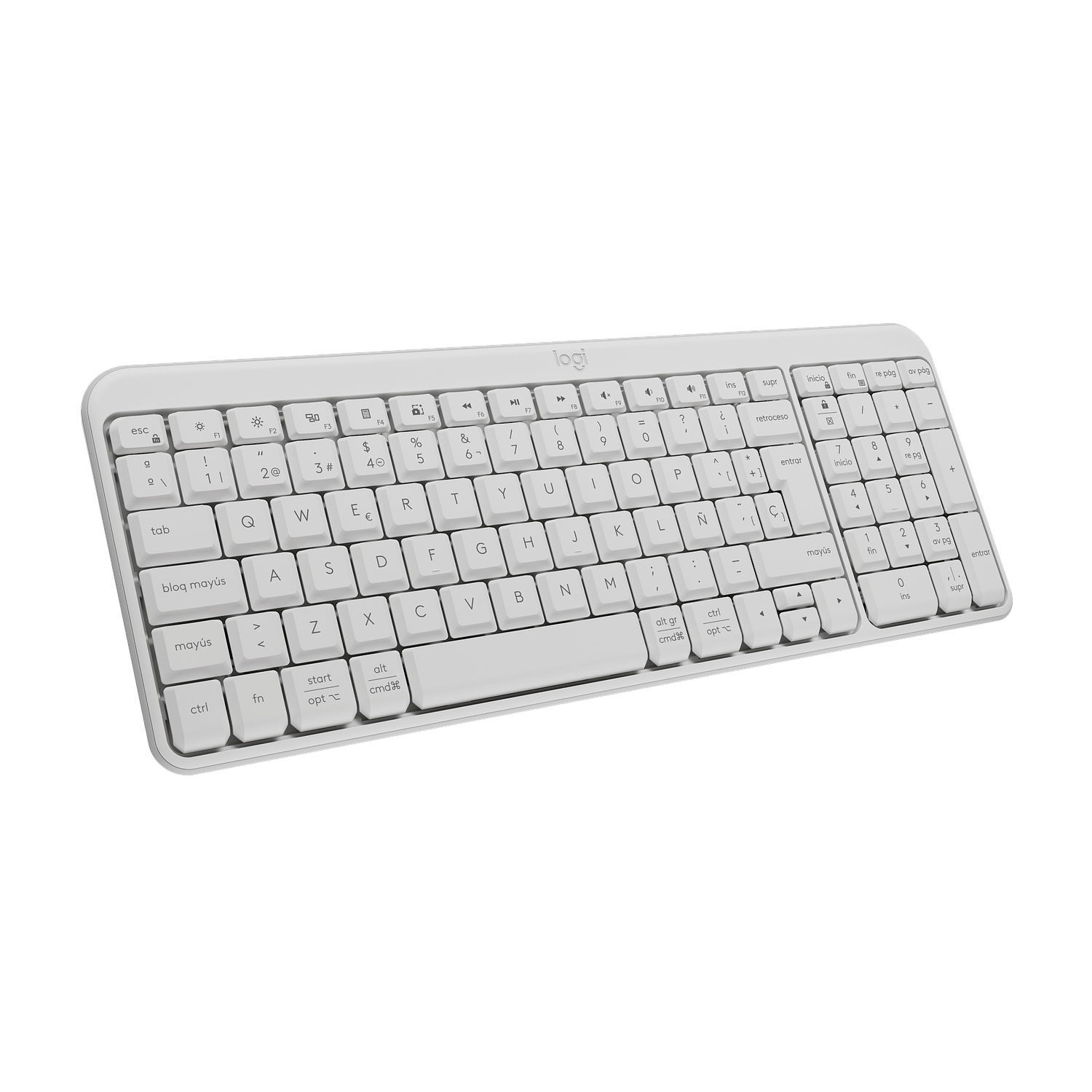 Logitech K250 Teclado Inalámbrico Compacto Bluetooth, USB, Blanco 3