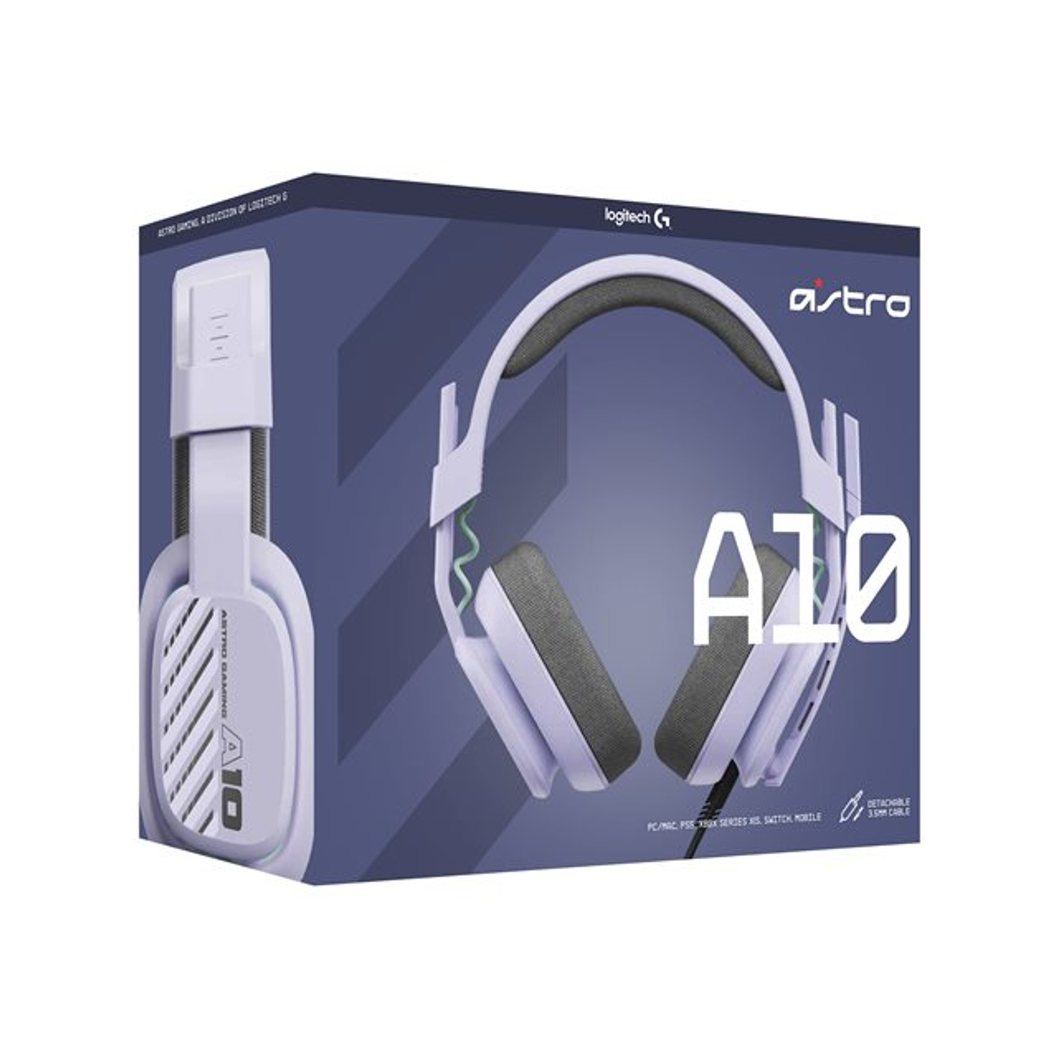 Logitech ASTRO Gamer A10 Gen 2, Audífonos con Cable y Micrófono, 3,5 mm, Lila 9