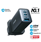 Anker 735 PowerPort III Cargador de 3 Puertos, 65W, Negro - Miniatura 1