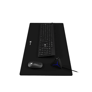 Xtech XTK-320S Combo Teclado y Mouse Inalámbrico, Hub USB 3.0 y Mouse Pad XL