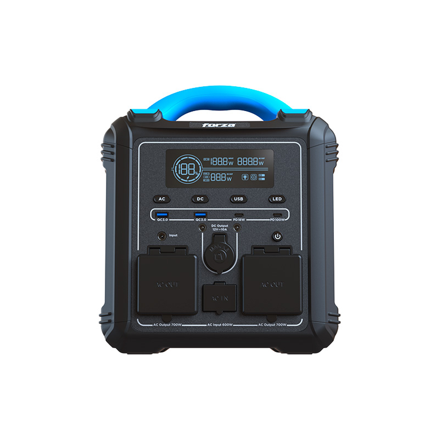 Forza Titan Series Generador Eléctrico de Baterías LMFPE 700W, AC 220V, Portátil 1