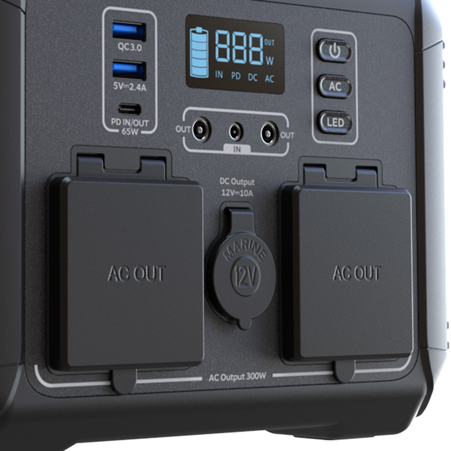 Forza Titan FPP-T302 Generador LMFPE 300W, 8 Puertos, AC 220V, Portátil 4