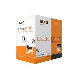 Nexxt Cable Cat5e 305m, UTP, 24AWG CM ,ANSI/TIA/EIA-568-C.2 and ISO/IEC 11801, Azul
