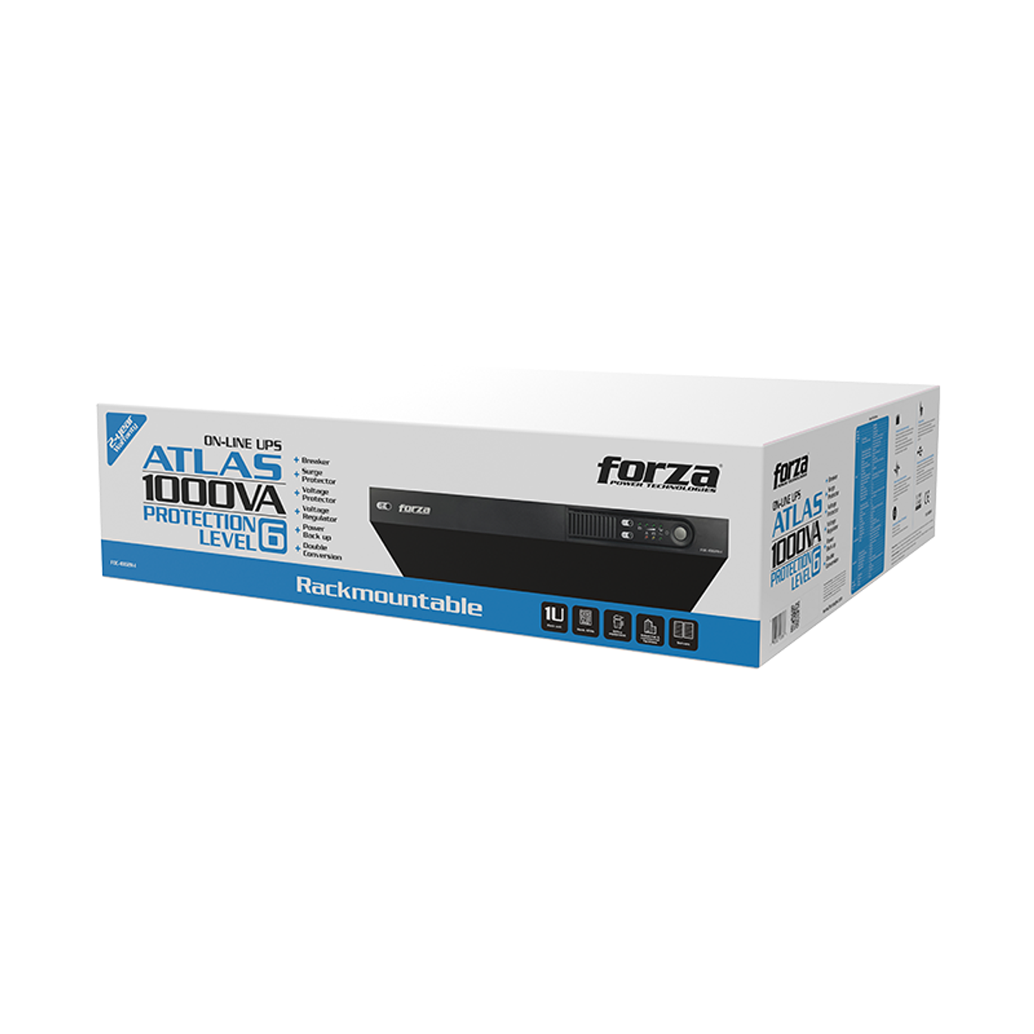 Forza FDC-1002R-I UPS En Línea, 1000VA/900W, 3 Salidas IEC, 220V, Torre/Rack 6