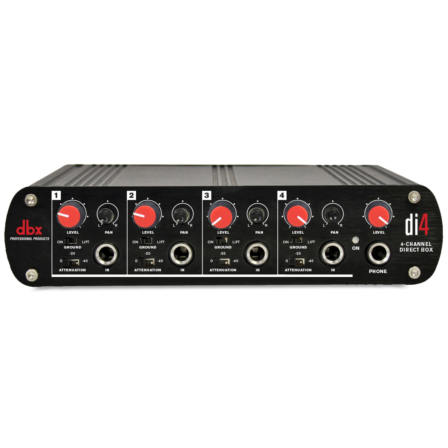 DBX DI4 Caja Directa Activa de 4 Canales con Mezclador de Línea