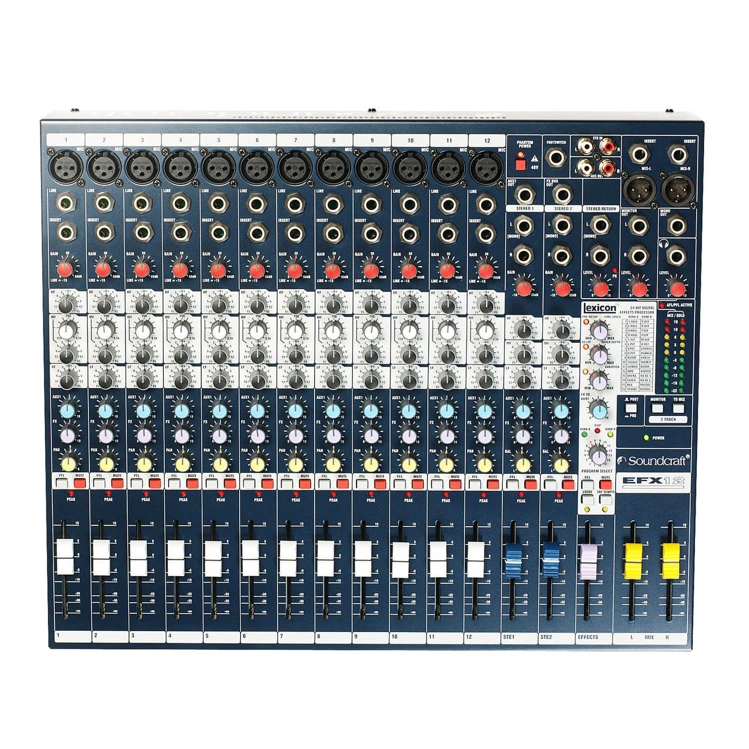 Soundcraft EFX12 CONSOLE +K EU Mezcladores de Efectos Lexicon de Bajo Coste y Alto Rendimiento 1