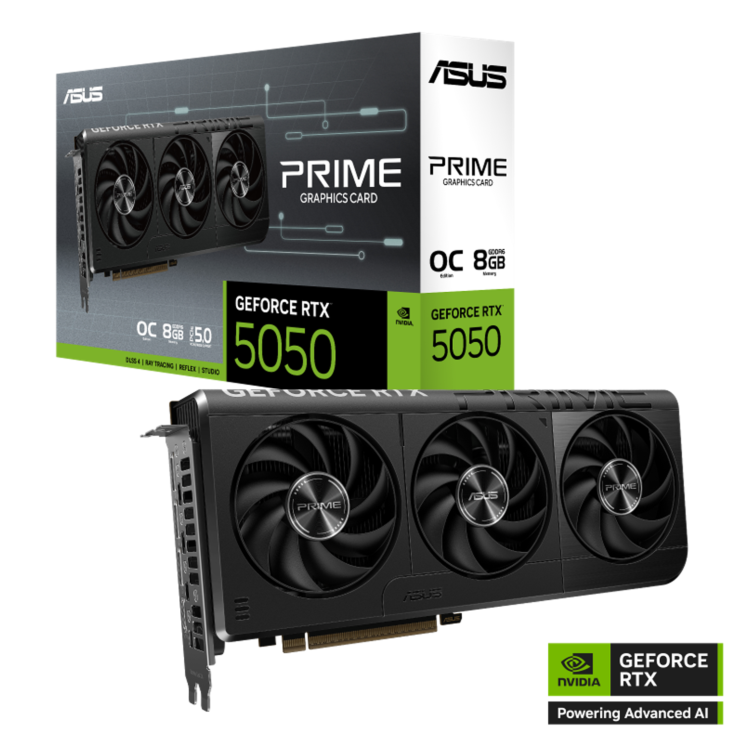 ASUS Prime GeForce RTX 5050 Tarjeta Gráfica Gaming 8GB GDDR6, PCIe 5.0, Ray Tracing, DLSS 4, NVIDIA Reflex, HDMI/DisplayPort, 4K/8K, gaming y creación de contenido. 14