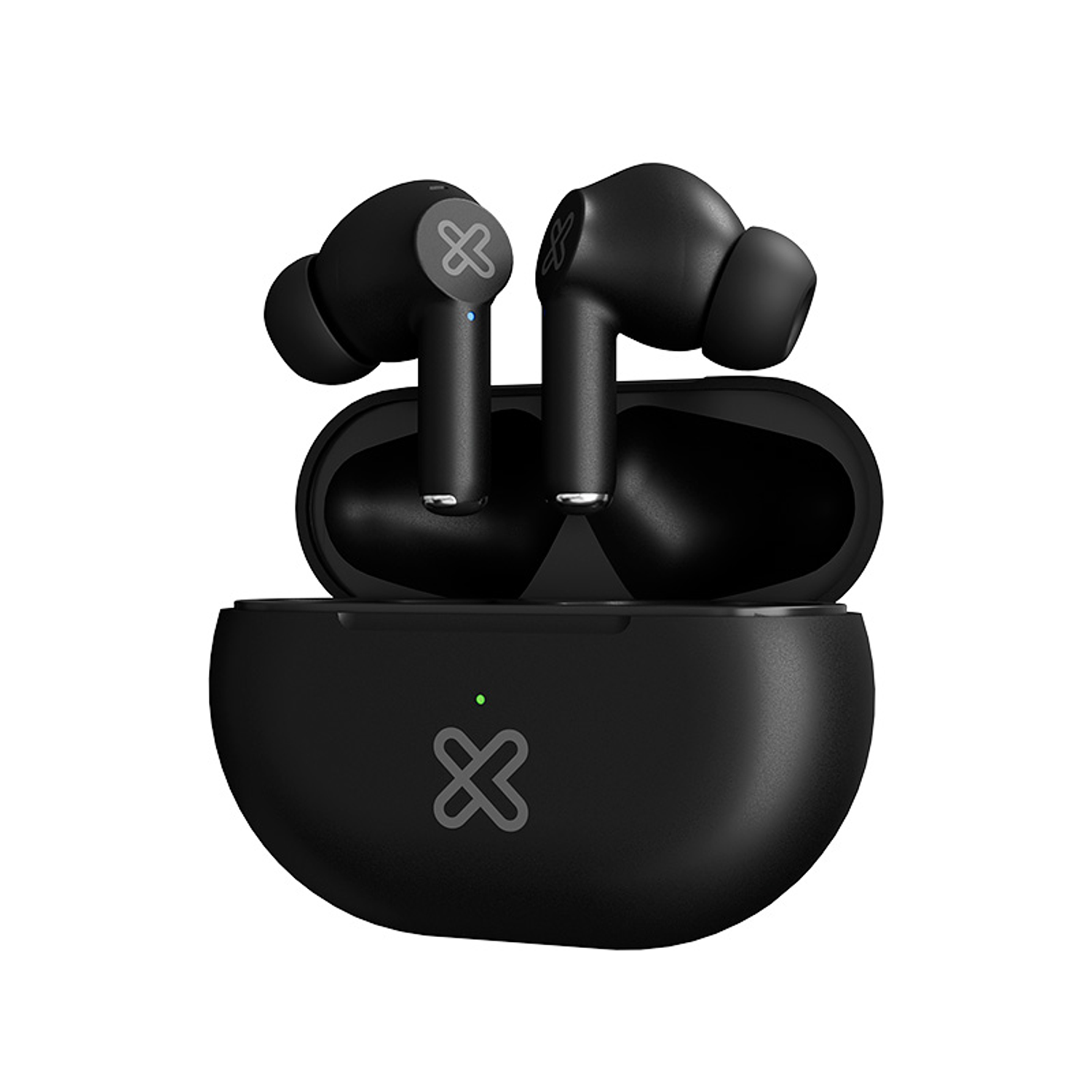Klip Xtreme KTE-015BK Buds-Fi TWS Audífonos Inalámbricos, Bluetooth 5.4, Micrófono ENC, 13mm, 17H de Autonomía, IPX4, Toque Inteligente, Compatible Siri y Google, Negro 1