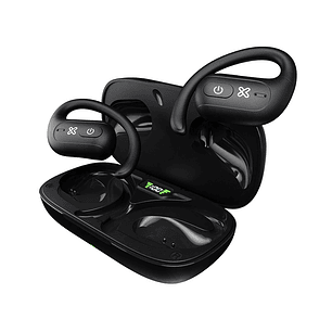 Klip Xtreme KOE-250BK OpenBuds TWS Audífonos Inalámbricos de Oído Abierto, Bluetooth 5.3, Micrófono ENC, Resistente al Agua IPX5, Hasta 20h de Batería