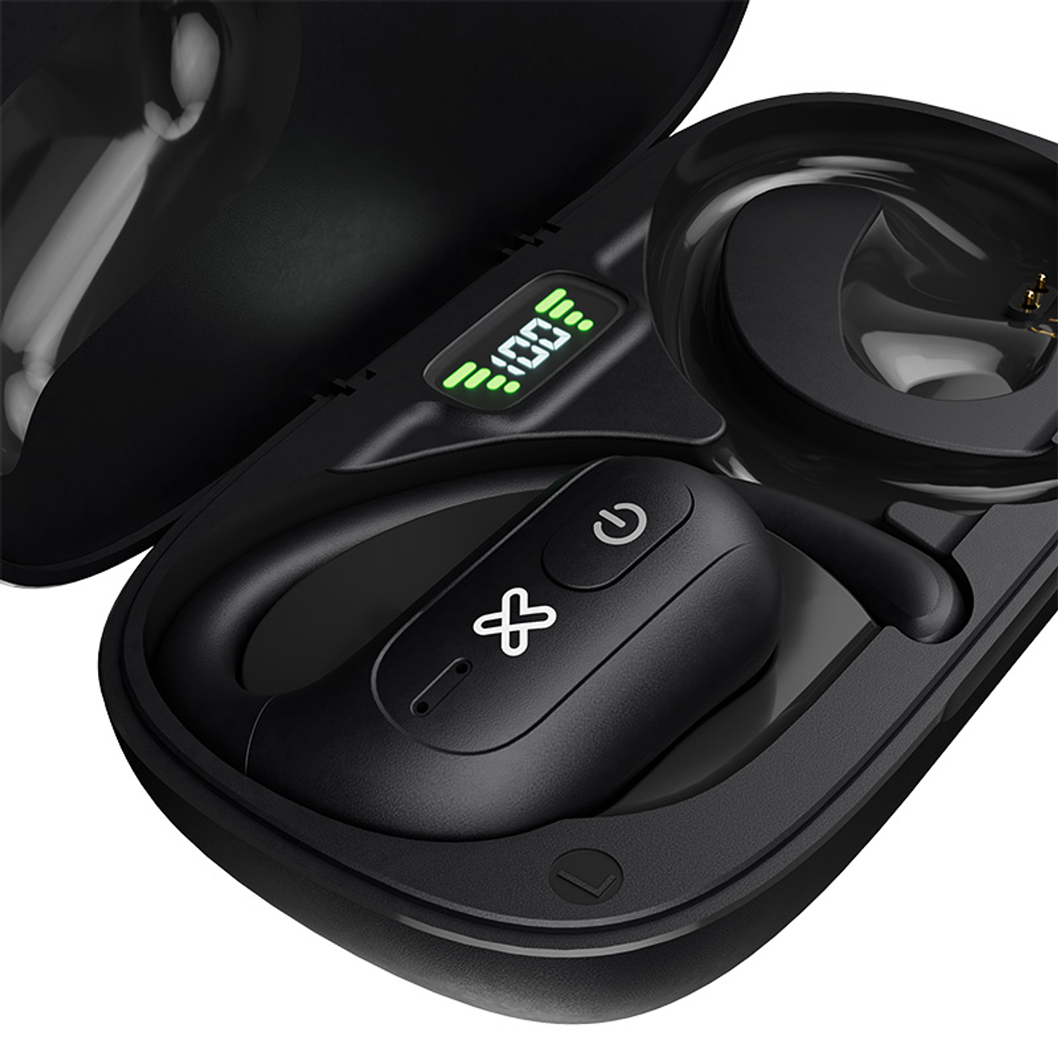 Klip Xtreme KOE-250BK OpenBuds TWS Audífonos Inalámbricos de Oído Abierto, Bluetooth 5.3, Micrófono ENC, Resistente al Agua IPX5, Hasta 20h de Batería 3