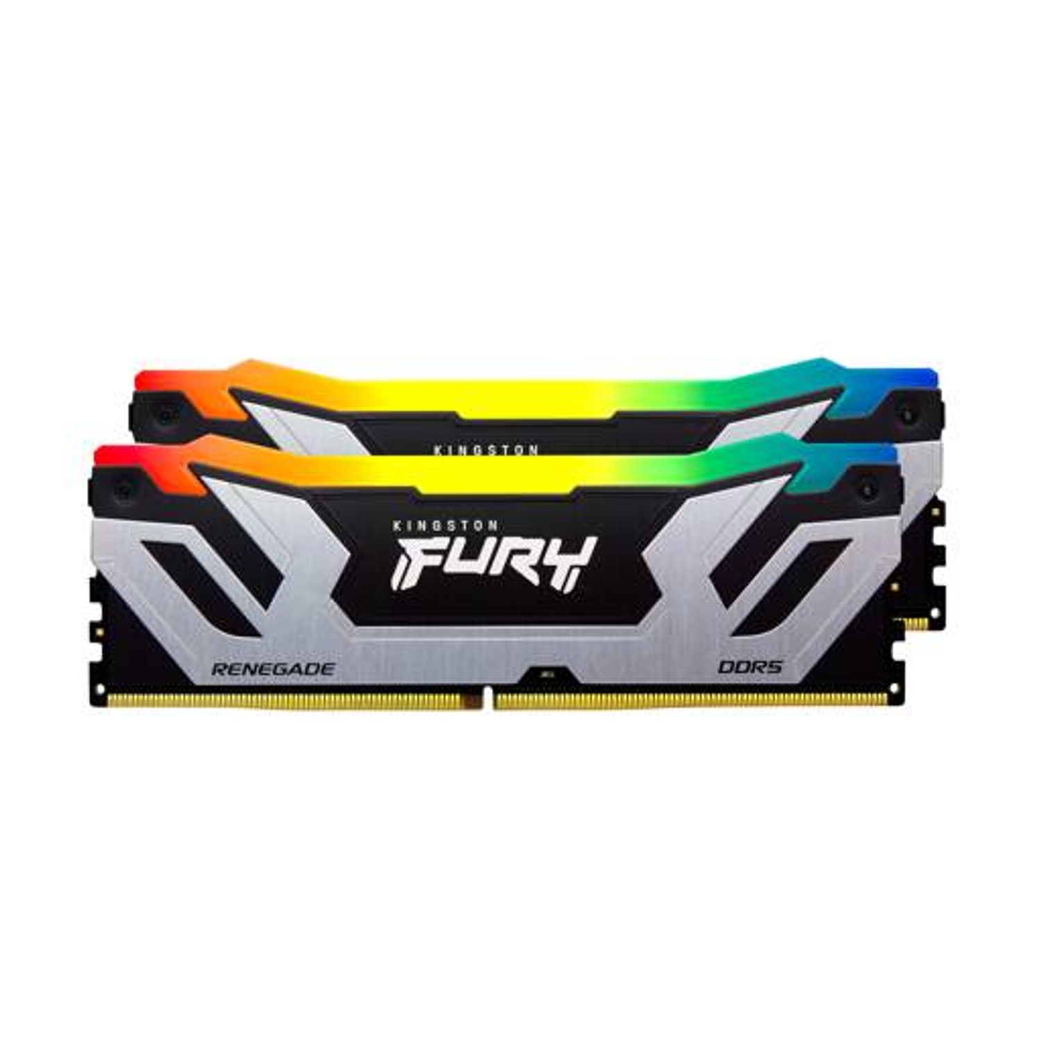 Kingston Renegade Memoria RAM DDR5, 48GB (2x24GB), 8400MT/s, CL40, DIMM, Silver/Black, RGB, CUDIMM, XMP 2