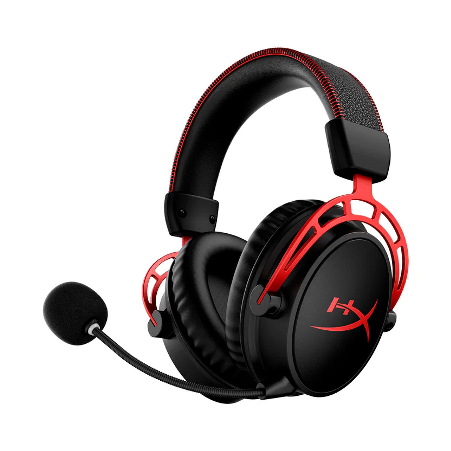 HyperX Cloud Alpha Wireless, Auriculares Gamer, 2.4GHz, 300h, Negro/Rojo