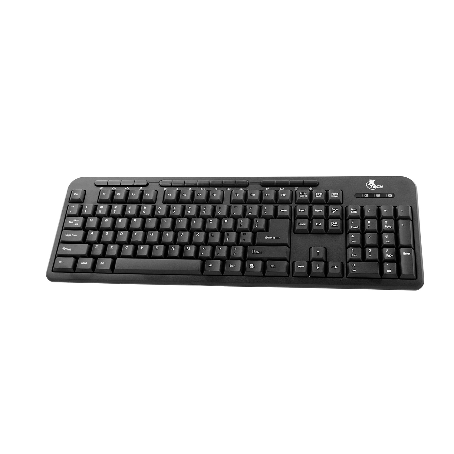 Xtech XTK-130E Teclado USB Inglés, 104 Teclas, Multimedia, Negro 1