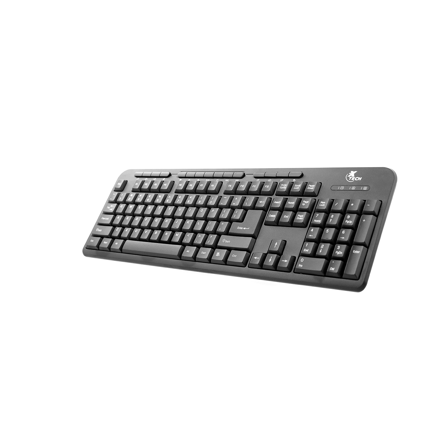 Xtech XTK-130E Teclado USB Inglés, 104 Teclas, Multimedia, Negro 2