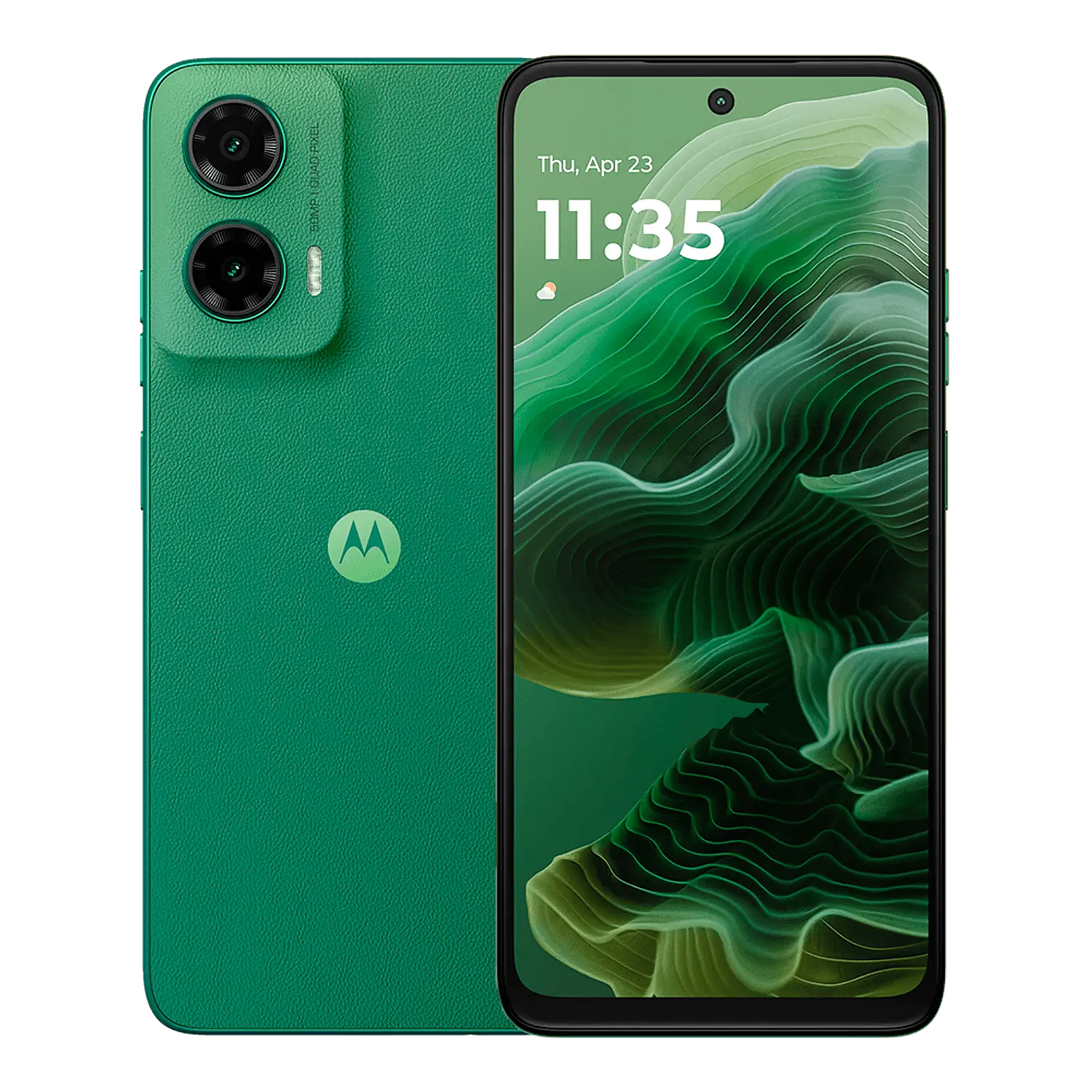 Moto G35 5G Smartphone 4GB RAM + 256GB, Resistente al Agua, Cámara 50 MP, Batería 5000 mAh, Pantalla LCD 120 Hz, Diseño Ligero y Rendimiento 5G, Verde 1