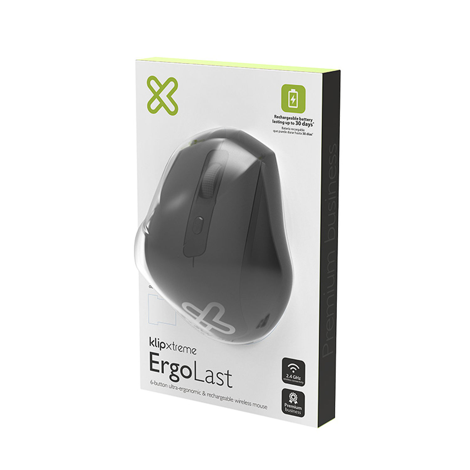 Klip Xtreme ErgoLast KMW-760 Mouse Inalámbrico, 2.4 GHz, Bateria Recargable, 6 Botones, Negro 5