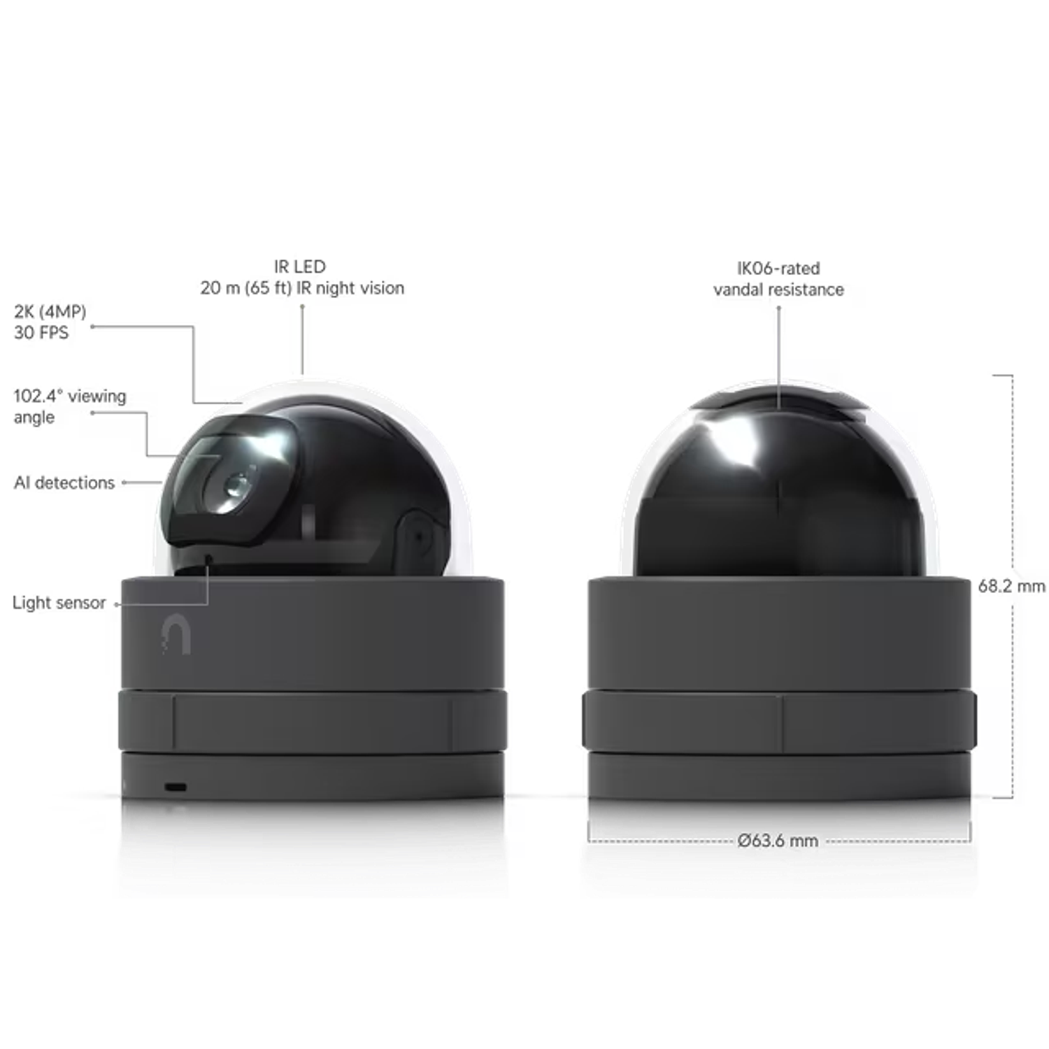 Ubiquiti UVC-G5-Dome-Ultra-B, Cámara de Red, PoE, HD, 2K, Ultracompacta y Resistente, Visión Nocturna  11
