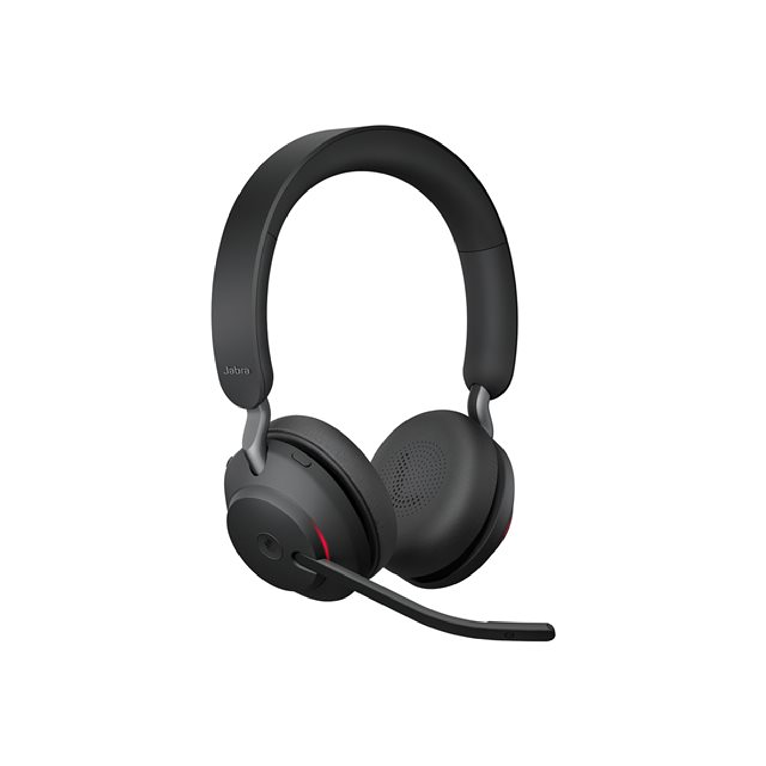 Jabra Evolve2 65 MS Stereo Audifonos Bluetooth Inalámbricos, con Micrófono, Cancelación de Ruido Pasiva, Conexión USB-C, Certificados para Microsoft Teams, Negro 1