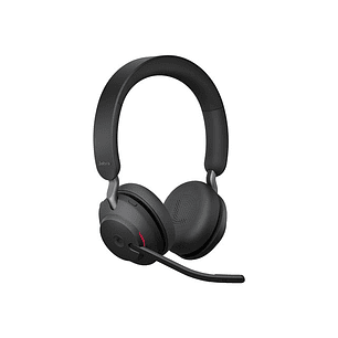 Jabra Evolve2 65 MS Stereo Audifonos Bluetooth Inalámbricos, con Micrófono, Cancelación de Ruido Pasiva, Conexión USB-C, Certificados para Microsoft Teams, Negro