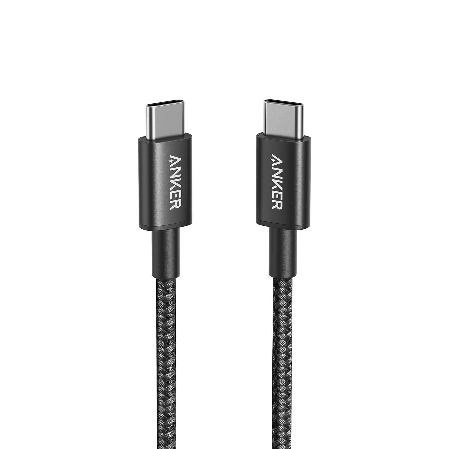 Anker Cable 322 USB-C a USB-C, 1,8 m, 60W, Nailon Trenzado, Carga Rápida, Transferencia de Datos, Compatible iPhone, Android, Negro 1