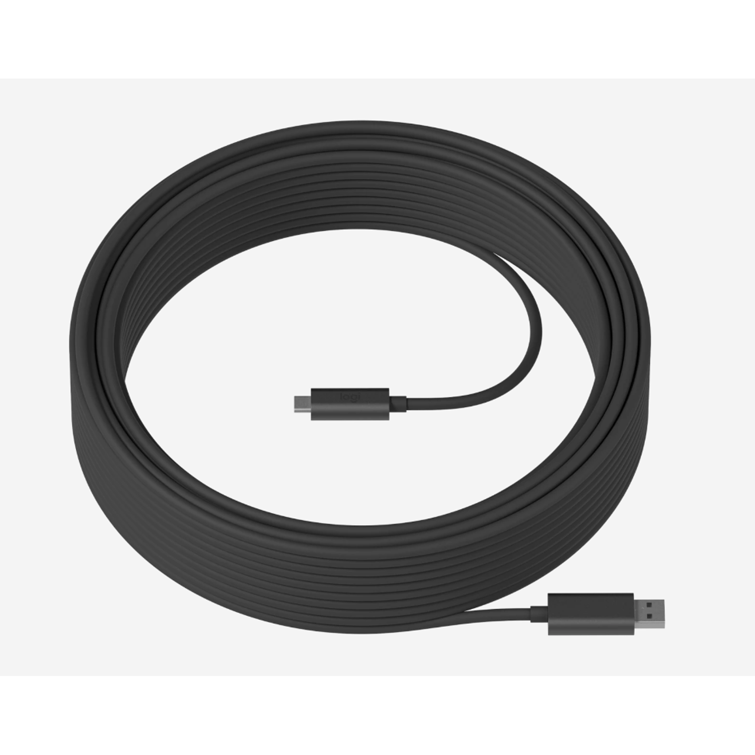 Logitech Cable Resistente, USB-A a USB-C, 10 Gbps, 25 Metros, Negro