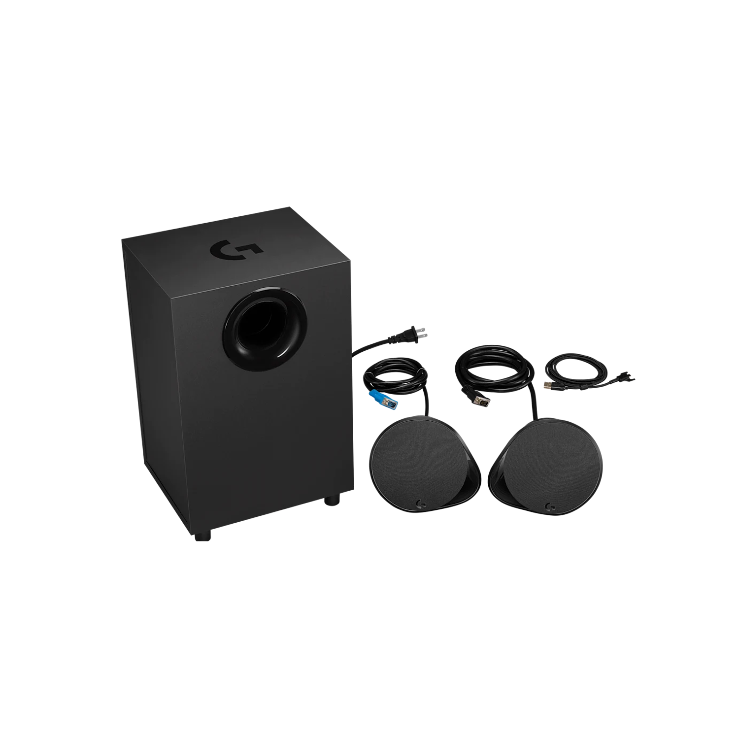 Logitech G560 Parlantes Gamer 2.1 RGB LIGHTSYNC, Bluetooth, USB, 240W, Sonido Envolvente, Negros 3