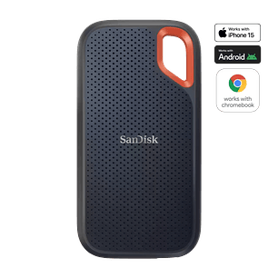 SanDisk Extreme Portable SSD 2TB, USB 3.2 Gen 2, NVMe, 1050MB/s, Resistente IP65, Compacto, USB-C