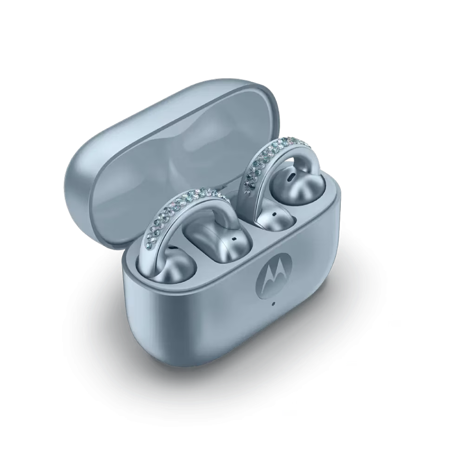 Motorola Moto Buds Loop Swarovski Audífonos Inalámbricos Open-Ear con Sound by Bose, Dolby Atmos, Bluetooth 5.4, Autonomía 37 horas 2
