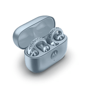 Motorola Moto Buds Loop Swarovski Audífonos Inalámbricos Open-Ear con Sound by Bose, Dolby Atmos, Bluetooth 5.4, Autonomía 37 horas
