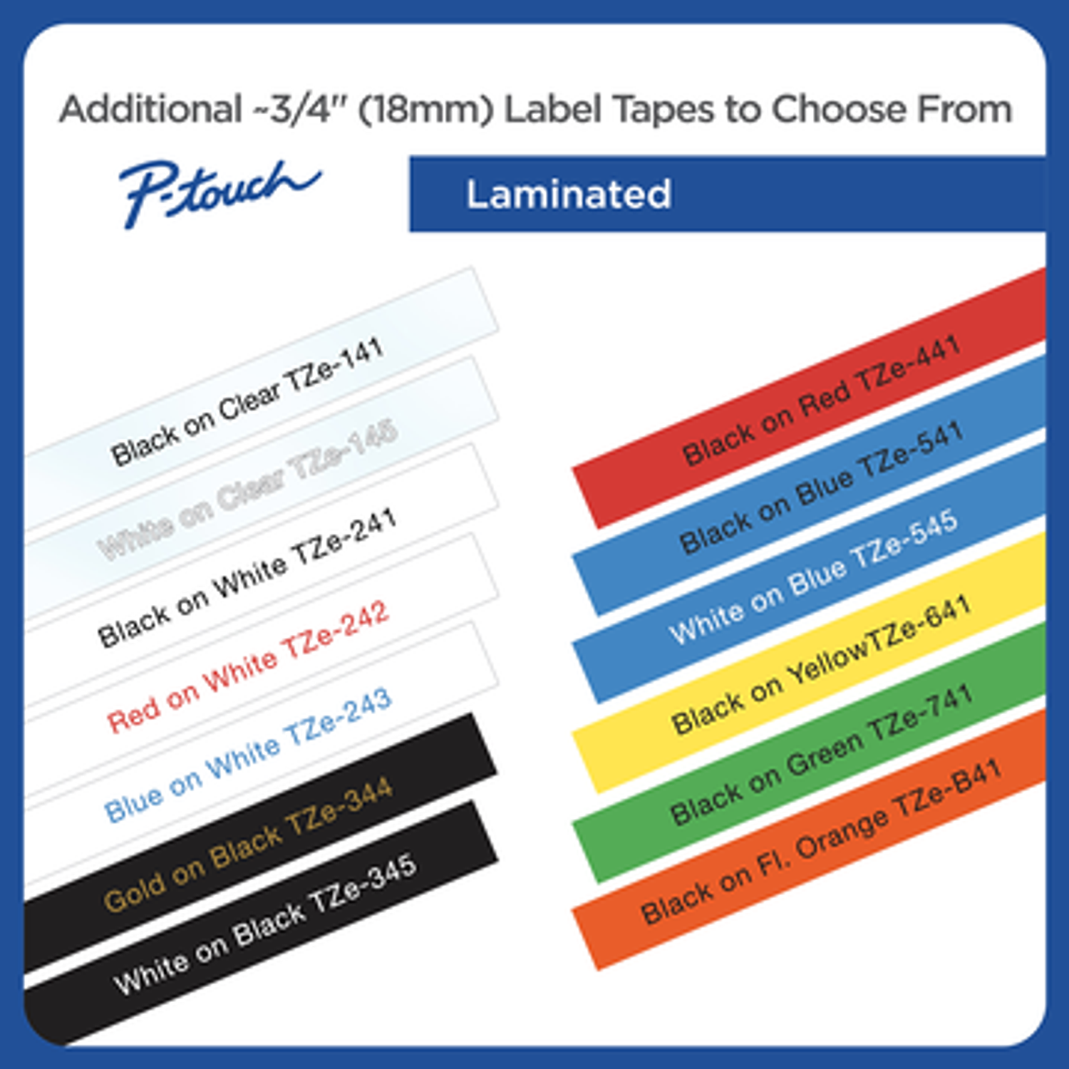 Brother TZe-241 Cinta Laminada 18mm, Negro sobre Blanco, 8m, Compatible P-Touch, PT-D600, PT-E550, PT-P900 6