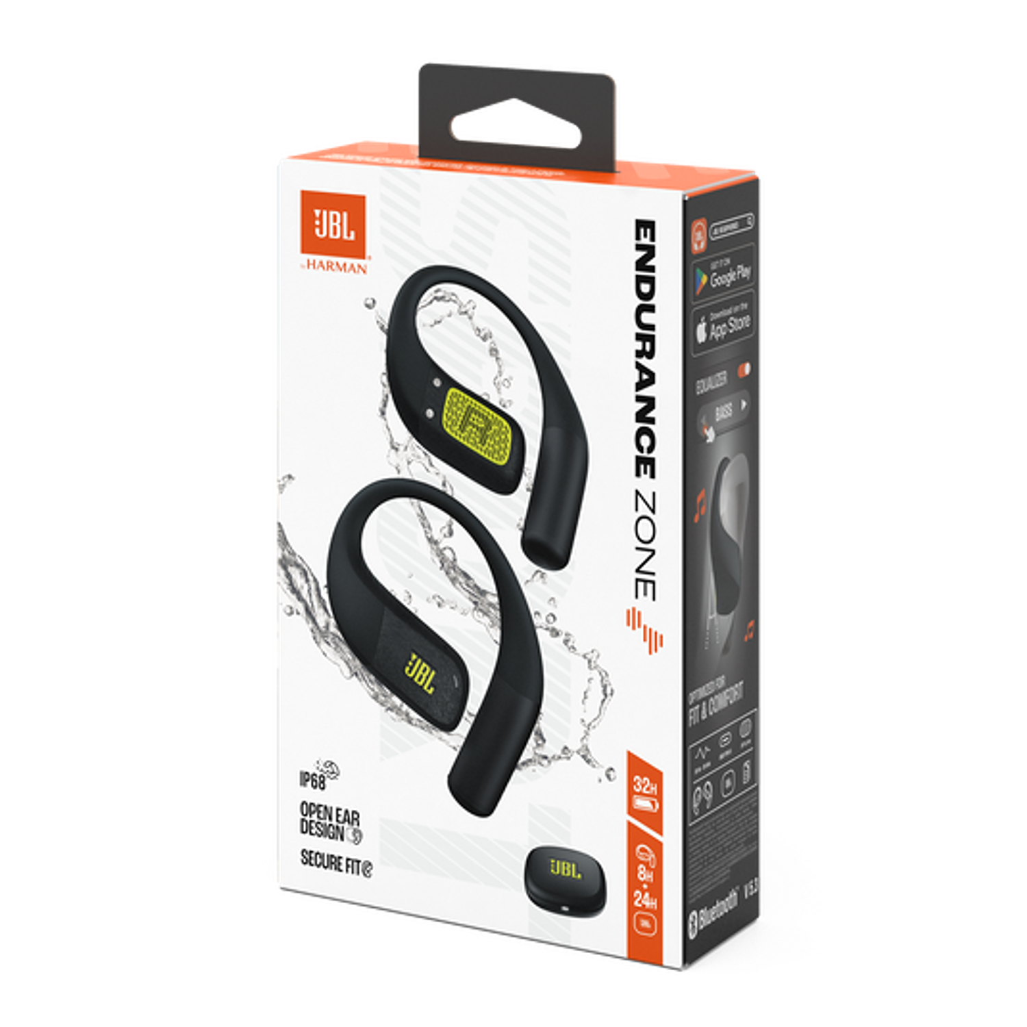JBL Endurance Zone Auriculares TWS Inalámbricos, True Wireless, Deportivos, IP68, Bluetooth 5.3, 32h Batería, Micrófono Integrado, Control Táctil, Estuche de Carga, Negro 6