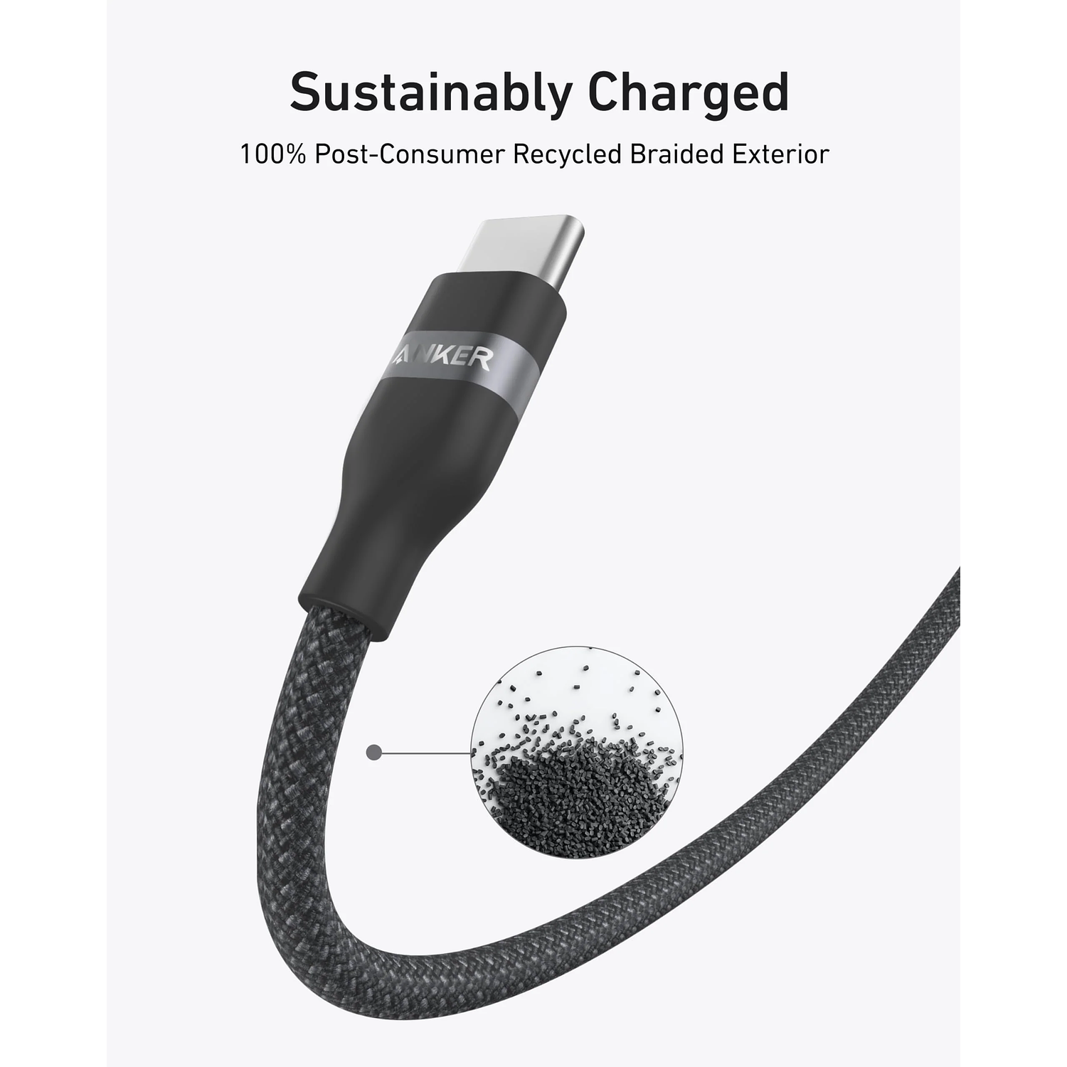 Anker Cable USB-C a USB-C 240W 90cm, Carga Rápida, Trenzado Reciclado, Compatible MacBook, iPhone 15, Samsung, Laptop, Negro 5