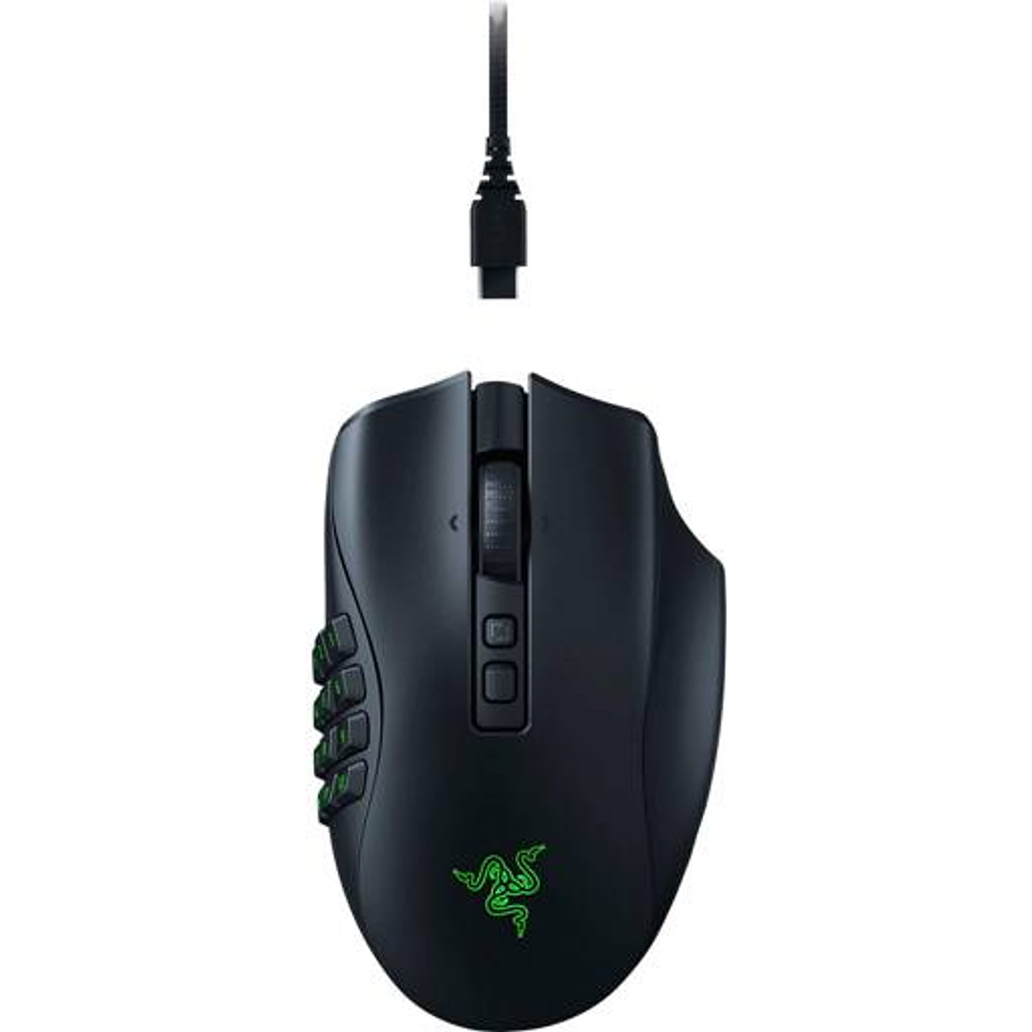 Razer Naga V2 Pro Mouse Gamer MMO, 22 Botones Programables, HyperScroll Pro, Wireless/Bluetooth/USB-C, Sensor 30K, RGB, Alta Precisión 2