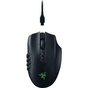 Razer Naga V2 Pro Mouse Gamer MMO, 22 Botones Programables, HyperScroll Pro, Wireless/Bluetooth/USB-C, Sensor 30K, RGB, Alta Precisión