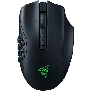 Razer Naga V2 Pro Mouse Gamer MMO, 22 Botones Programables, HyperScroll Pro, Wireless/Bluetooth/USB-C, Sensor 30K, RGB, Alta Precisión