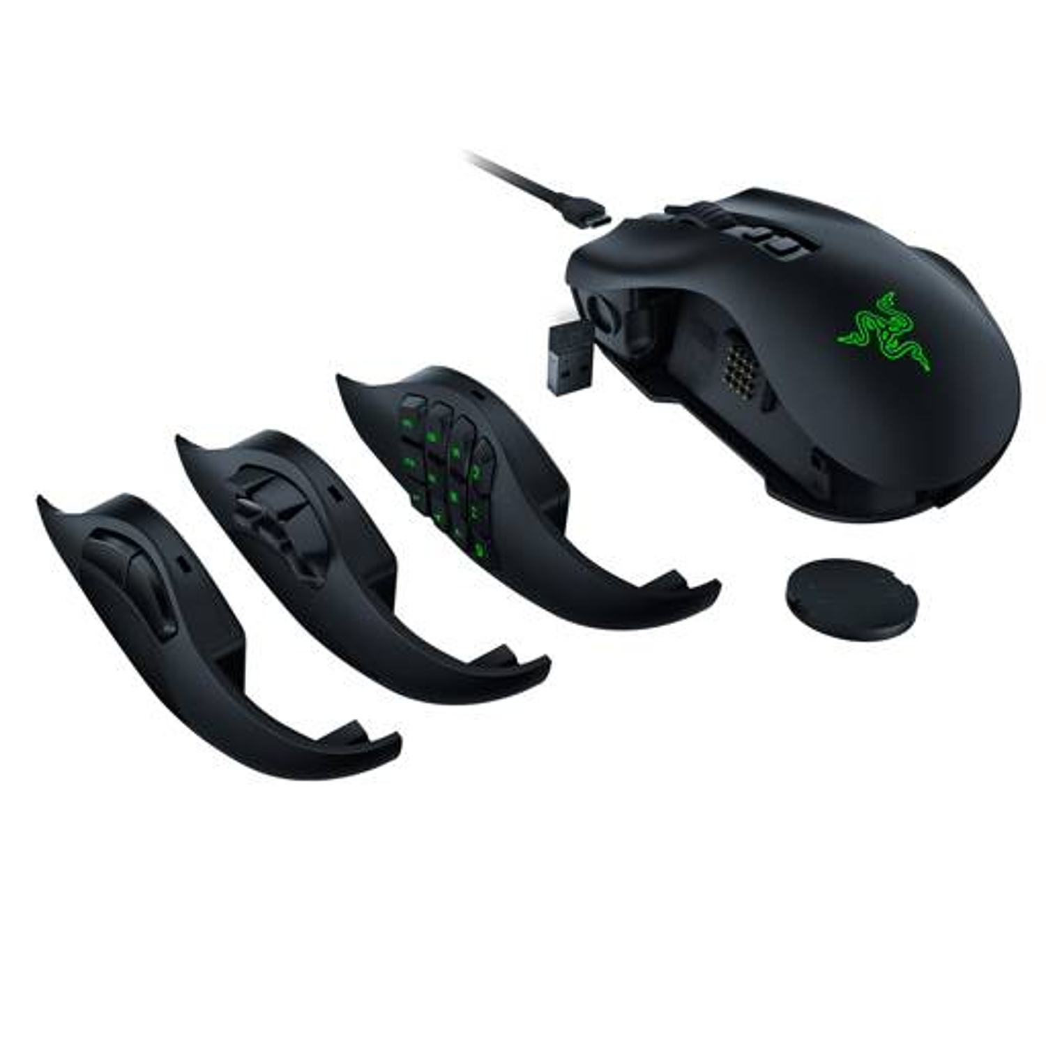 Razer Naga V2 Pro Mouse Gamer MMO, 22 Botones Programables, HyperScroll Pro, Wireless/Bluetooth/USB-C, Sensor 30K, RGB, Alta Precisión 4