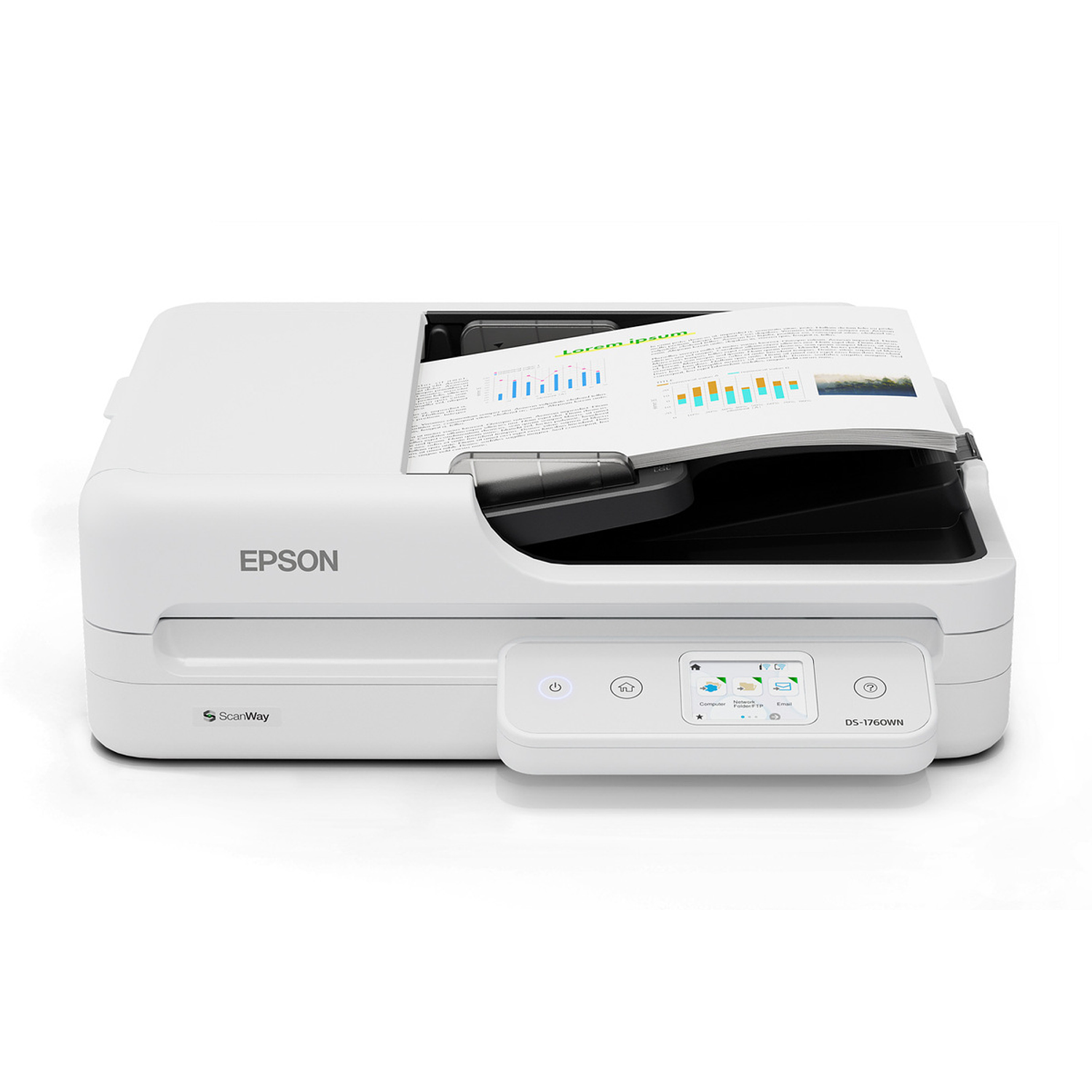 Epson DS-1760WN Escáner Plano de Documentos a Color Dúplex, Inalámbrica, Ethernet y Alimentador Automático de Documentos 2