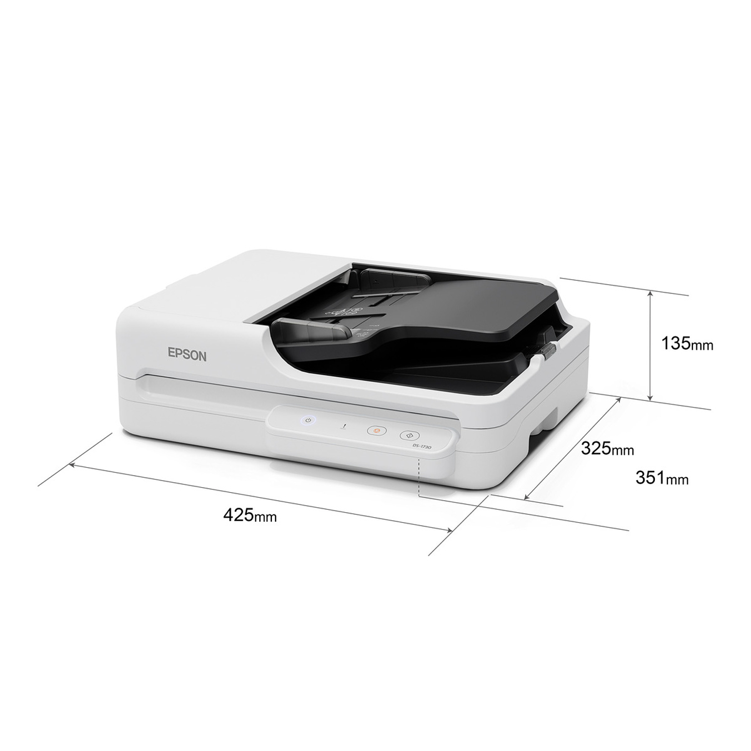 Epson DS-1730 Escáner de Documentos Cama Plana, Dúplex, ADF, 50 Hojas, 30 ppm, Resolución 1200 dpi. Carta, Oficio, USB 4