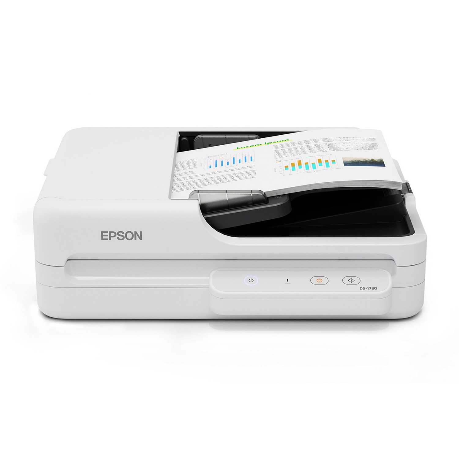 Epson DS-1730 Escáner de Documentos Cama Plana, Dúplex, ADF, 50 Hojas, 30 ppm, Resolución 1200 dpi. Carta, Oficio, USB 3